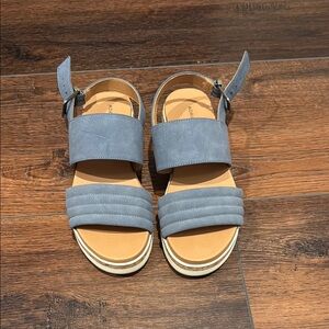 Blue Platform Sandals